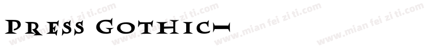 Press Gothic字体转换